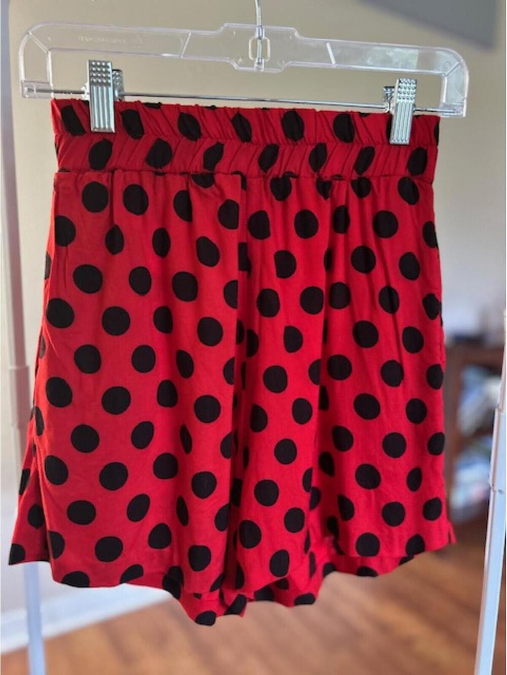 Red Polka Dot High Waist Shorts